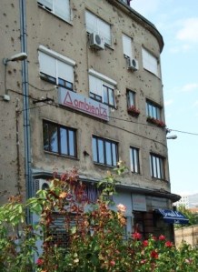 Sarajevo - on our walk into the old town.