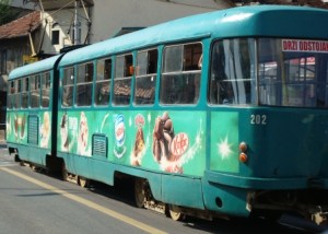 Tram in Sarajevo.